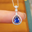 14K GOLD 0.97 CTW NATURAL SAPPHIRE & DIAMOND NECKLACE