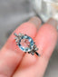 14K GOLD 1.2 CT NATURAL AQUAMARINE & DIAMOND RING