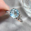 14K GOLD 1.2 CT NATURAL AQUAMARINE & DIAMOND RING