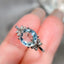 14K GOLD 1.2 CT NATURAL AQUAMARINE & DIAMOND RING