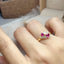 14K GOLD 0.8 CT NATURAL RUBY & SAPPHIRE RING