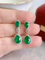 14K GOLD 4.90 CTW NATURAL EMERALD & DIAMOND EARRINGS