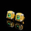 14K GOLD 0.43 CTW NATURAL EMERALD & DIAMOND EARRINGS