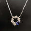 14K GOLD 0.78 CTW NATURAL SAPPHIRE & DIAMOND NECKLACE