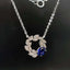 14K GOLD 0.78 CTW NATURAL SAPPHIRE & DIAMOND NECKLACE