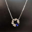 14K GOLD 0.78 CTW NATURAL SAPPHIRE & DIAMOND NECKLACE