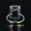 14K GOLD 15.55 CT NATURAL TOPAZ & DIAMOND RING
