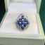 14K GOLD 3.05 CT NATURAL SAPPHIRE & DIAMOND RING