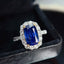 14K GOLD 3.76 CTW NATURAL SAPPHIRE & DIAMOND RING