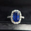 14K GOLD 3.76 CTW NATURAL SAPPHIRE & DIAMOND RING