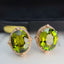 14K GOLD 7.6 CT NATURAL TOURMALINE & DIAMOND EARRINGS