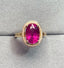 14K GOLD 3.68 CTW NATURAL TOURMALINE & DIAMOND RING
