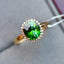 14K GOLD 2.17 CTW NATURAL TOURMALINE & DIAMOND RING