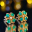 14K GOLD 0.7 CT NATURAL EMERALD & DIAMOND EARRINGS