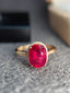 14K GOLD 2.9 CT NATURAL TOURMALINE & DIAMOND RING