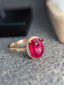 14K GOLD 2.9 CT NATURAL TOURMALINE & DIAMOND RING