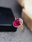 14K GOLD 2.9 CT NATURAL TOURMALINE & DIAMOND RING