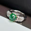 14K GOLD 1.5 CT NATURAL EMERALD & DIAMOND RING