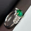 14K GOLD 1.5 CT NATURAL EMERALD & DIAMOND RING