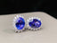 14K GOLD 3.25 CTW NATURAL TANZANITE & DIAMOND EARRINGS