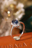 14K GOLD 1.58 CTW NATURAL SAPPHIRE & DIAMOND RING