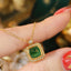 14K GOLD 1.66 CTW NATURAL EMERALD & DIAMOND NECKLACE