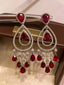 14K GOLD 6.42 CTW NATURAL RUBY & DIAMOND EARRINGS