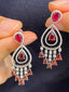 14K GOLD 6.42 CTW NATURAL RUBY & DIAMOND EARRINGS