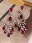 14K GOLD 6.42 CTW NATURAL RUBY & DIAMOND EARRINGS