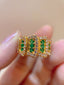 14K GOLD 1.29 CTW NATURAL EMERALD & DIAMOND RING