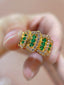 14K GOLD 1.29 CTW NATURAL EMERALD & DIAMOND RING