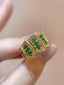 14K GOLD 1.29 CTW NATURAL EMERALD & DIAMOND RING