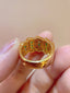 14K GOLD 1.29 CTW NATURAL EMERALD & DIAMOND RING