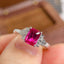 14K GOLD 1.31 CTW NATURAL RUBY & DIAMOND RING