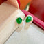 14K GOLD 0.99 CTW NATURAL EMERALD & DIAMOND EARRINGS