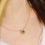 14K GOLD 0.6 CTW NATURAL EMERALD & DIAMOND NECKLACE