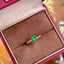 14K GOLD 0.68 CTW NATURAL EMERALD & DIAMOND RING