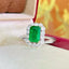 14K GOLD 2.08 CTW NATURAL EMERALD & DIAMOND RING