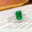 14K GOLD 2.08 CTW NATURAL EMERALD & DIAMOND RING