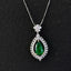 14K GOLD 2.87 CTW NATURAL EMERALD & DIAMOND PENDANT( WITHOUT CHAIN )
