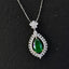 14K GOLD 2.87 CTW NATURAL EMERALD & DIAMOND PENDANT( WITHOUT CHAIN )