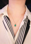 14K GOLD 2.07 CT NATURAL EMERALD NECKLACE