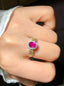 14K GOLD 1.46 CTW NATURAL RUBY & DIAMOND RING