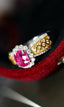 14K GOLD 1.46 CTW NATURAL RUBY & DIAMOND RING