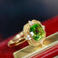 14K GOLD 1.62 CTW NATURAL TOURMALINE & SAPPHIRE RING