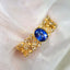 14K GOLD 0.81 CTW NATURAL SAPPHIRE & DIAMOND RING