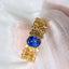 14K GOLD 0.81 CTW NATURAL SAPPHIRE & DIAMOND RING