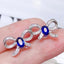 14K GOLD 1.48 CTW NATURAL SAPPHIRE & DIAMOND EARRINGS