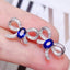 14K GOLD 1.48 CTW NATURAL SAPPHIRE & DIAMOND EARRINGS