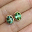 14K GOLD 2 CT NATURAL TOURMALINE & DIAMOND EARRINGS